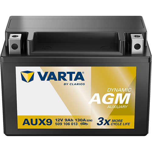 Batteria auto Varta Silver Auxiliary AUX9 EN AGM 12V 9Ah 130A